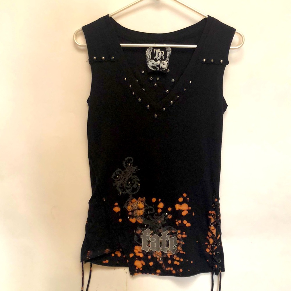 Treasure Rock studded Fate drawstring top S